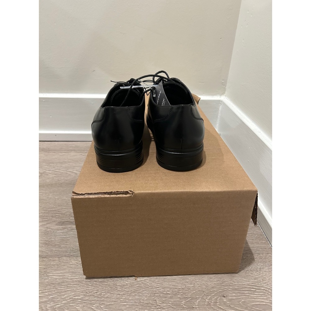 Van Heusen Chester Mens Black Derby Dress Shoes Memory Foam Size 7.5M - Picture 4 of 8